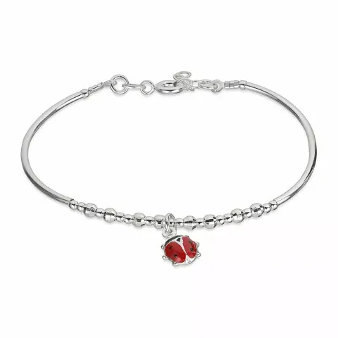 lieveheersbeestje armband in zilver met lieveheersbeestje in zilver