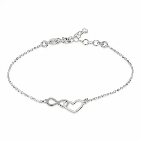 Infinity hart armband in zilver