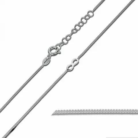 Klein infinity ketting met hanger in zilver