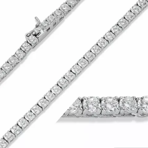 zirkoon ketting in zilver x 3,1 mm