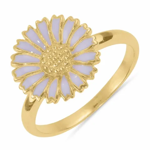 12 mm margriet paarse ring in verguld sterlingzilver - Marie