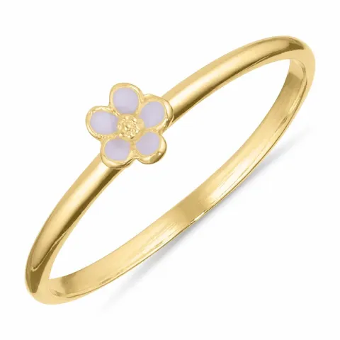 5 mm margriet paarse ring in verguld sterlingzilver - Majse