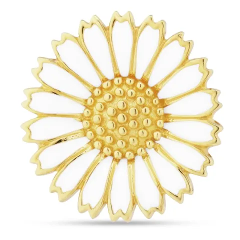 14 mm margriet broche in verguld sterlingzilver - Marie