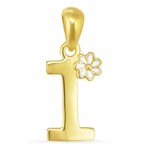 letter i hanger in verguld sterlingzilver