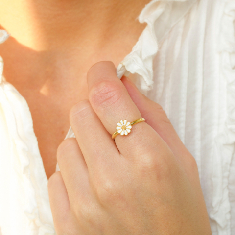 margriet ring in verguld sterlingzilver - Maggie