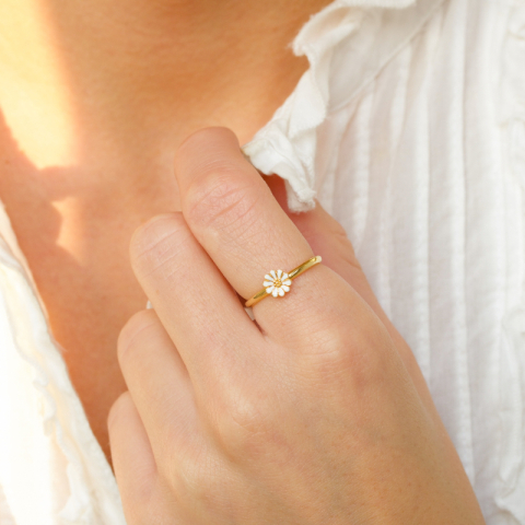 margriet ring in verguld sterlingzilver - Maggie