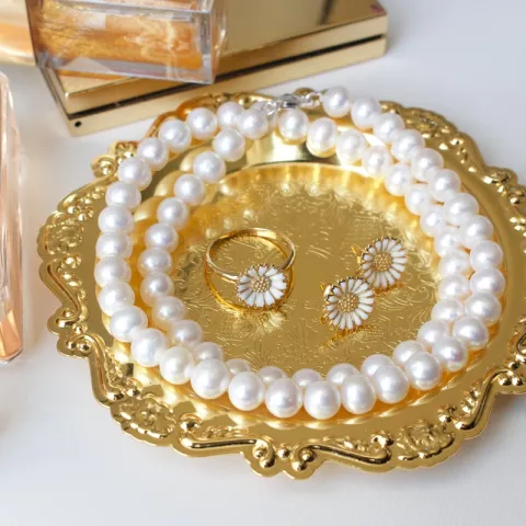 12 mm margriet oorsteker in verguld sterlingzilver - Marie