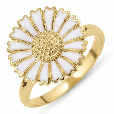 15 mm margriet ring in verguld sterlingzilver - Marie
