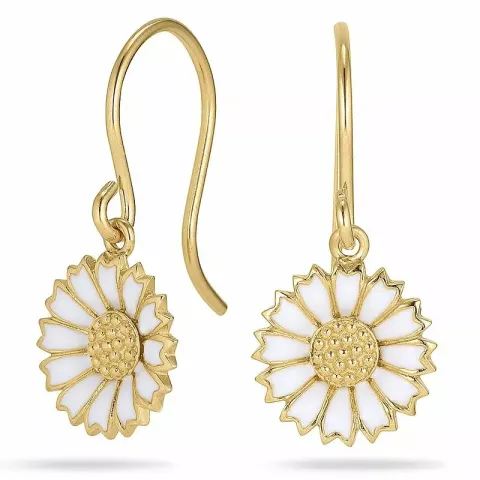 11 - 12 MM margriet oorbellen in verguld sterlingzilver - Marie