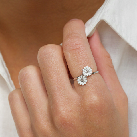 margriet ring in zilver met rhodinatie - Maggie