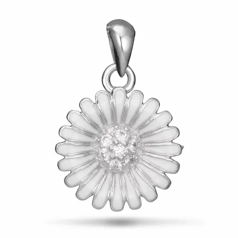 14 mm margriet hanger in gerodineerd zilver - Matilda