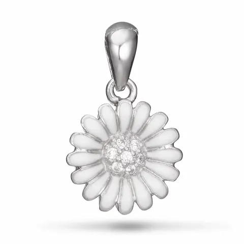 12 mm margriet hanger in gerodineerd zilver - Matilda