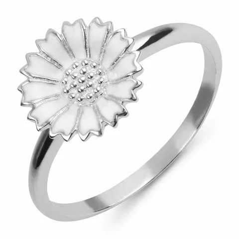 12 mm margriet ring in gerodineerd zilver