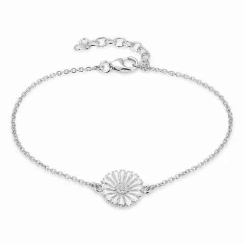 12 mm margriet ankerarmband in gerodineerd zilver met hanger in gerodineerd zilver - Marie