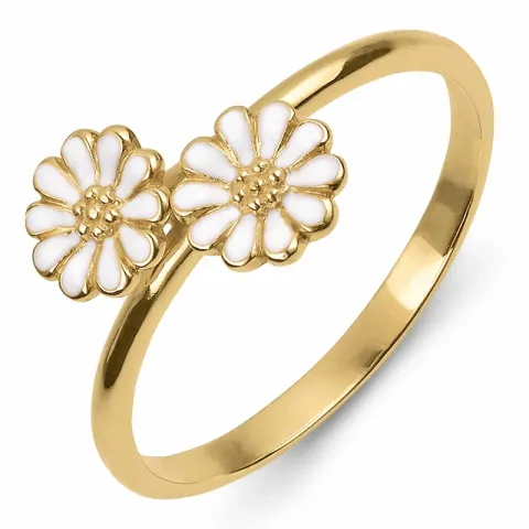 margriet witte ring in verguld sterlingzilver - Maggie