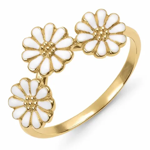 7 mm margriet ring in verguld sterlingzilver - Maggie