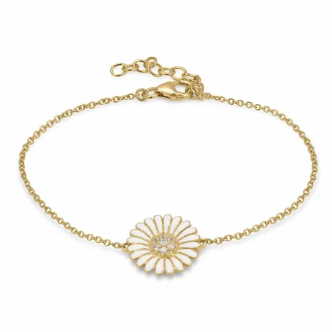 14 mm margriet zirkoon armband in verguld sterlingzilver - Matilda