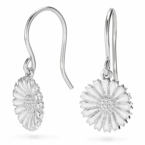 12 mm margriet oorbellen in zilver - Marie