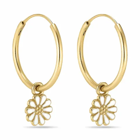 18 mm margriet creool in verguld zilver - Maggie