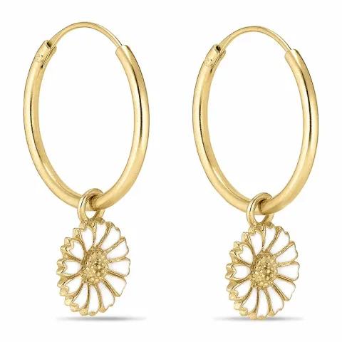 18 mm margriet creool in verguld zilver - Marie