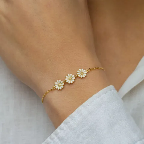 margriet witte armband in verguld sterlingzilver - Maggie
