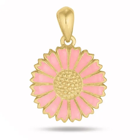 15 mm margriet pink hanger in verguld sterlingzilver - Marie