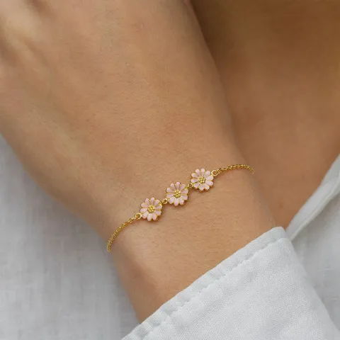 margriet roze armband in verguld sterlingzilver - Maggie