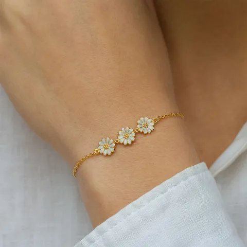 margriet blauwe armband in verguld sterlingzilver - Maggie