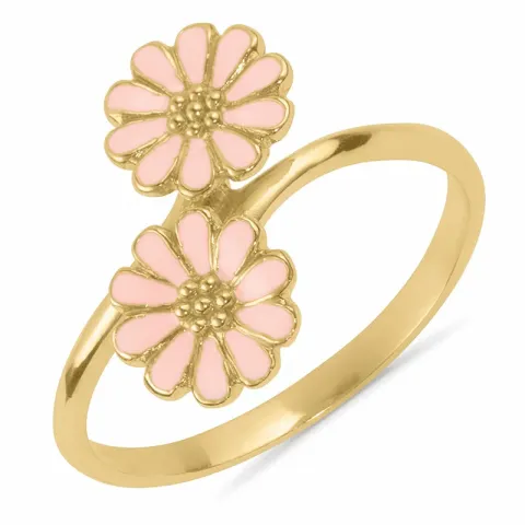 margriet roze ring in verguld sterlingzilver