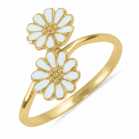 margriet blauwe ring in verguld sterlingzilver - Maggie