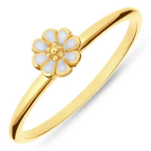 5 mm margriet blauwe ring in verguld sterlingzilver - Maggie