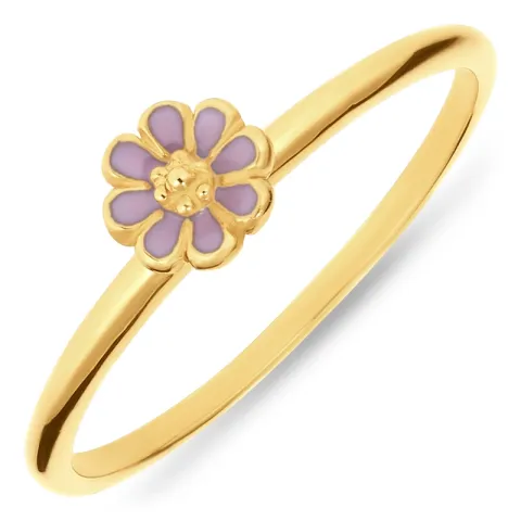 5 mm margriet paarse ring in verguld sterlingzilver - Maggie