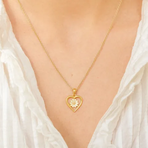 hart margriet hanger in verguld sterlingzilver - Maggie
