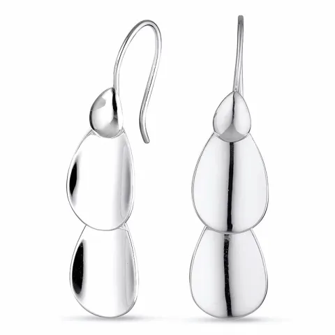 lange oorbellen in zilver