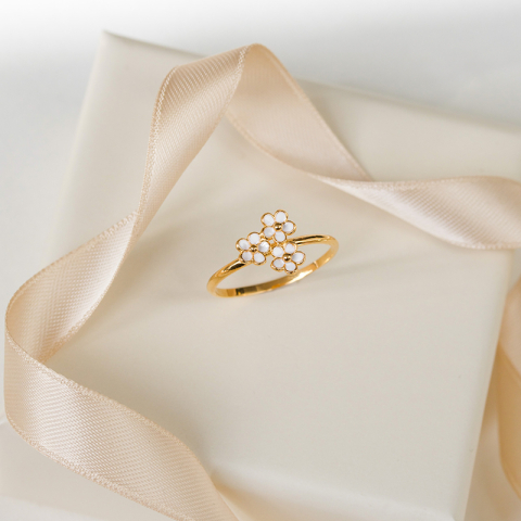 margriet ring in verguld sterlingzilver - Majse