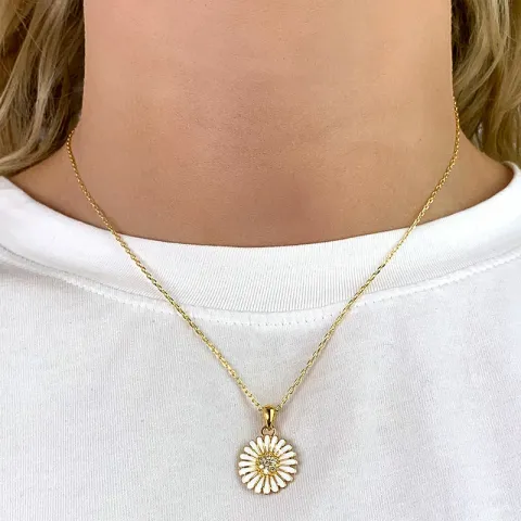 margriet zirkoon ketting met hanger in verguld sterlingzilver - Matilda