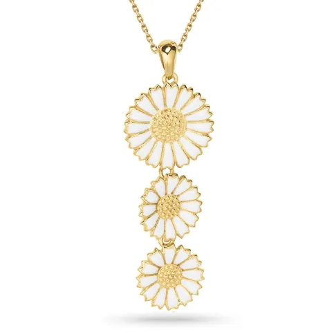 margriet ketting met hanger in verguld sterlingzilver - Marie