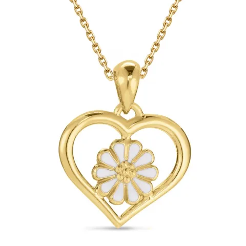 hart margriet ketting in verguld sterlingzilver - Maggie