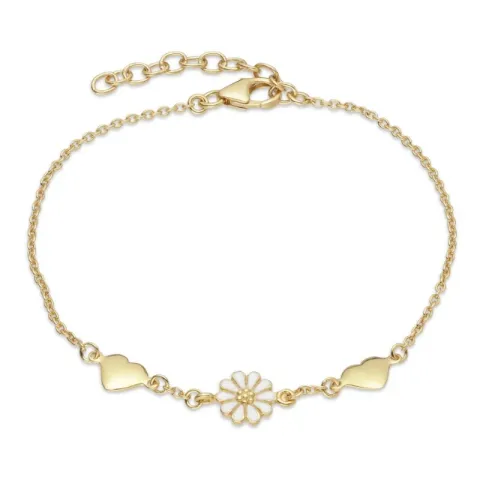 hart margriet armband in verguld sterlingzilver - Maggie