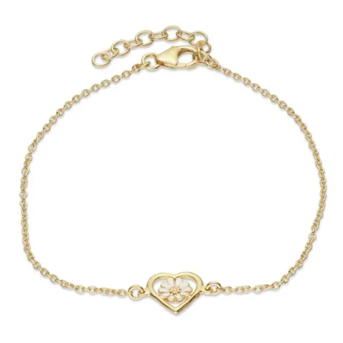 hart margriet armband in verguld sterlingzilver - Maggie