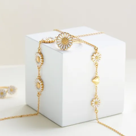 hart margriet armband in verguld sterlingzilver - Maggie