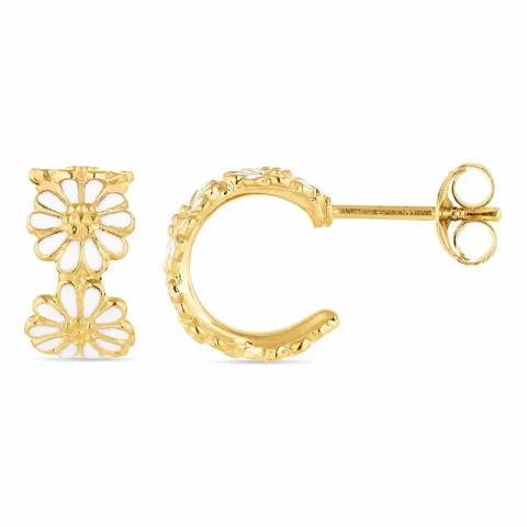 12 mm margriet creool in verguld sterlingzilver - Maggie