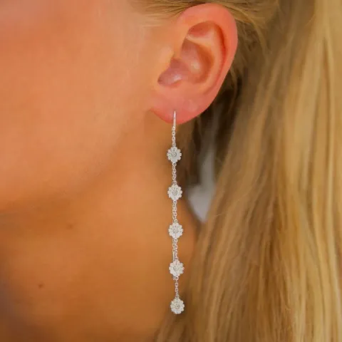 margriet ketting oorbellen in zilver - Maggie