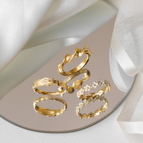 margriet ring in verguld sterlingzilver - Majse