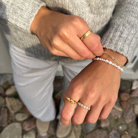 margriet ring in verguld sterlingzilver - Majse