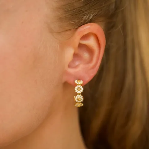 20 mm margriet creool in verguld sterlingzilver - Maggie