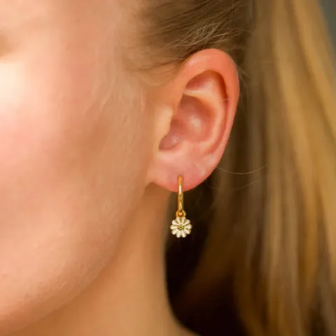 14 mm margriet creool in verguld sterlingzilver - Maggie