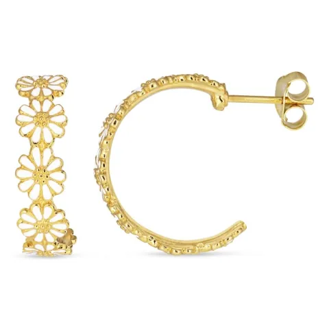 21,5 mm margriet halfcreool in verguld sterlingzilver - Maggie
