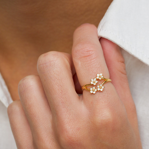 margriet ring in verguld sterlingzilver - Majse