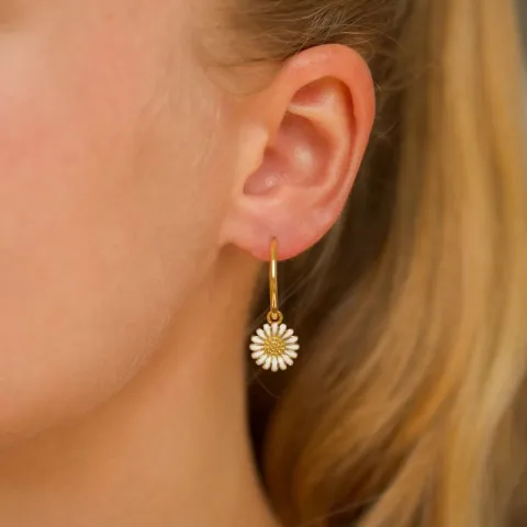 18 mm margriet creool in verguld sterlingzilver - Matilda